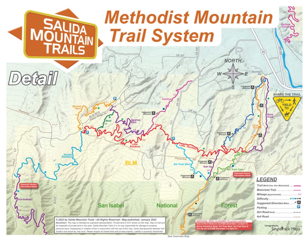 Methodist mountain detail map